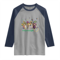 Mardi Gras Raglan Shirt Jester Gnomes Nurse RN ICU NICU ER Scrub