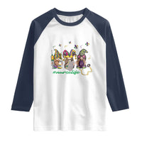 Mardi Gras Raglan Shirt Jester Gnomes Nurse RN ICU NICU ER Scrub