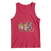 Mardi Gras Tank Top Jester Gnomes Nurse RN ICU NICU ER Scrub