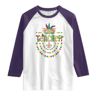 Mardi Gras Teacher Fat Tuesday New Orleans Raglan Shirt