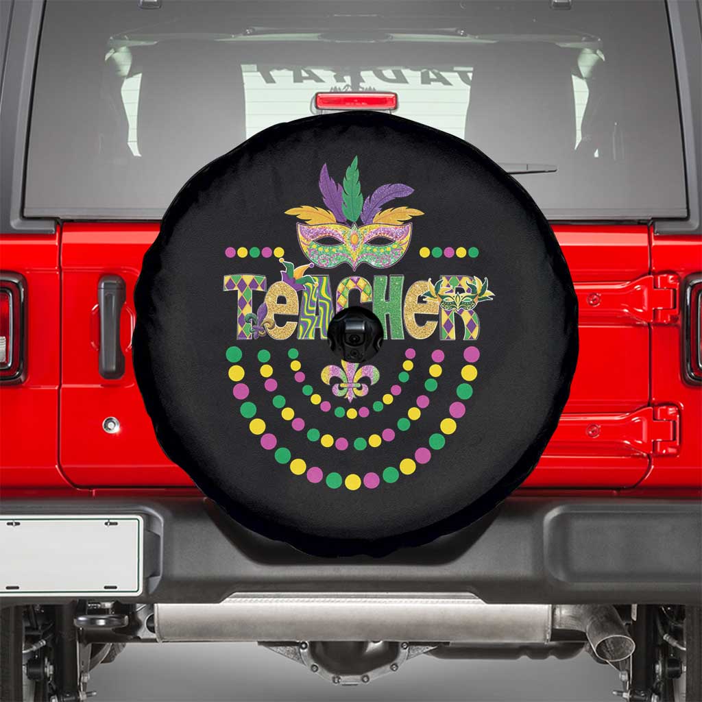 Mardi Gras Teacher Fat Tuesday New Orleans Spare Tire Cover
