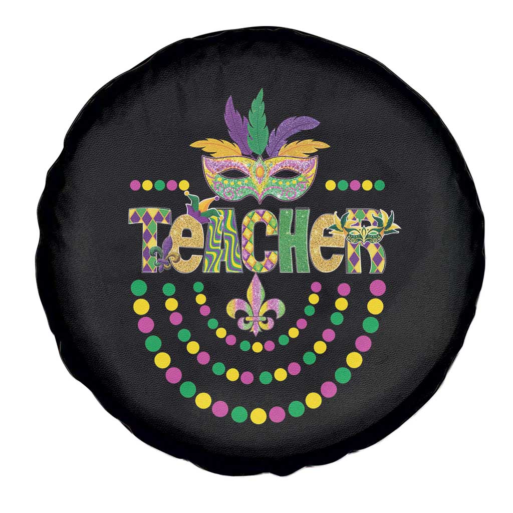 Mardi Gras Teacher Fat Tuesday New Orleans Spare Tire Cover