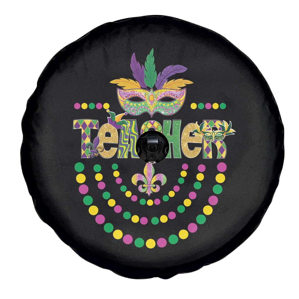 Mardi Gras Teacher Fat Tuesday New Orleans Spare Tire Cover