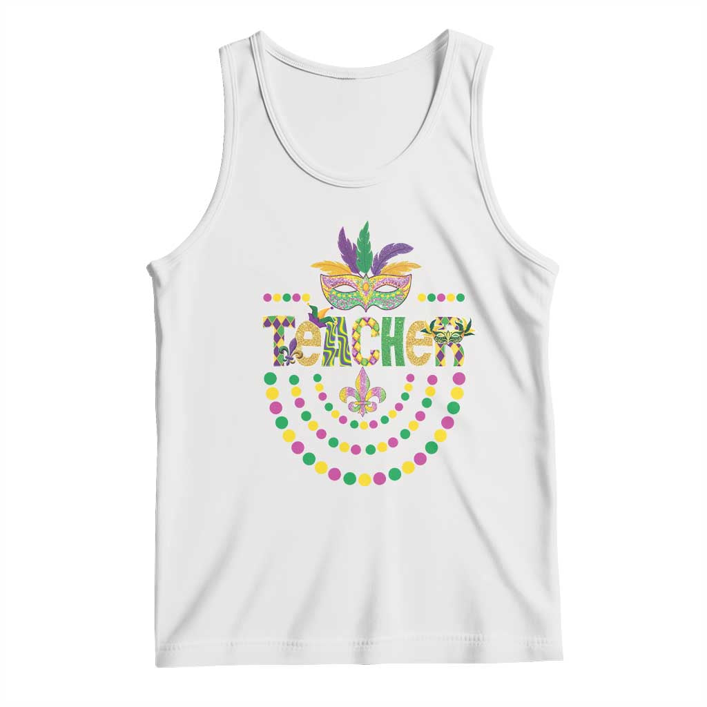 Mardi Gras Teacher Fat Tuesday New Orleans Tank Top