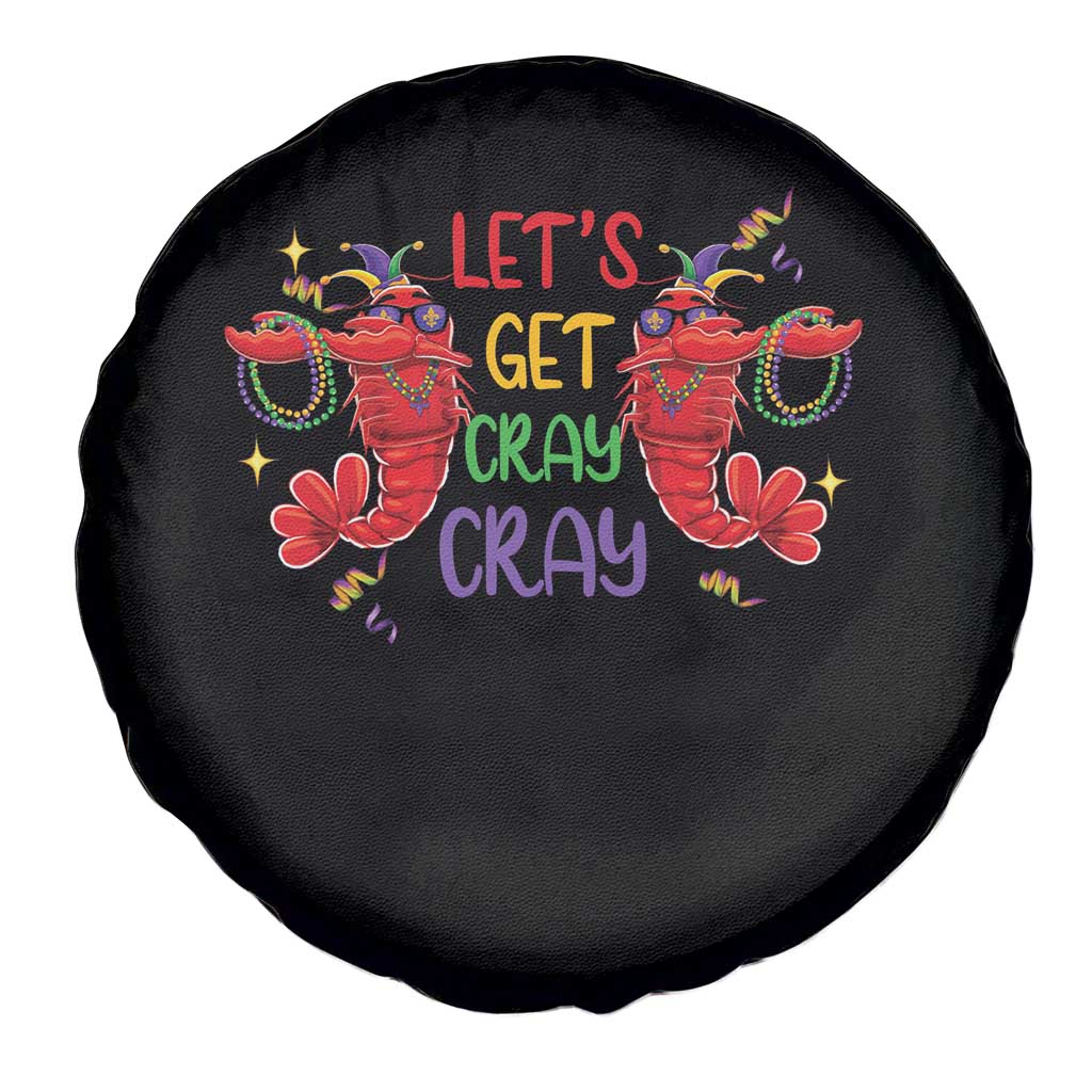 Mardi Gras Spare Tire Cover Lets Get Cray Cray Dabbing Crawfish