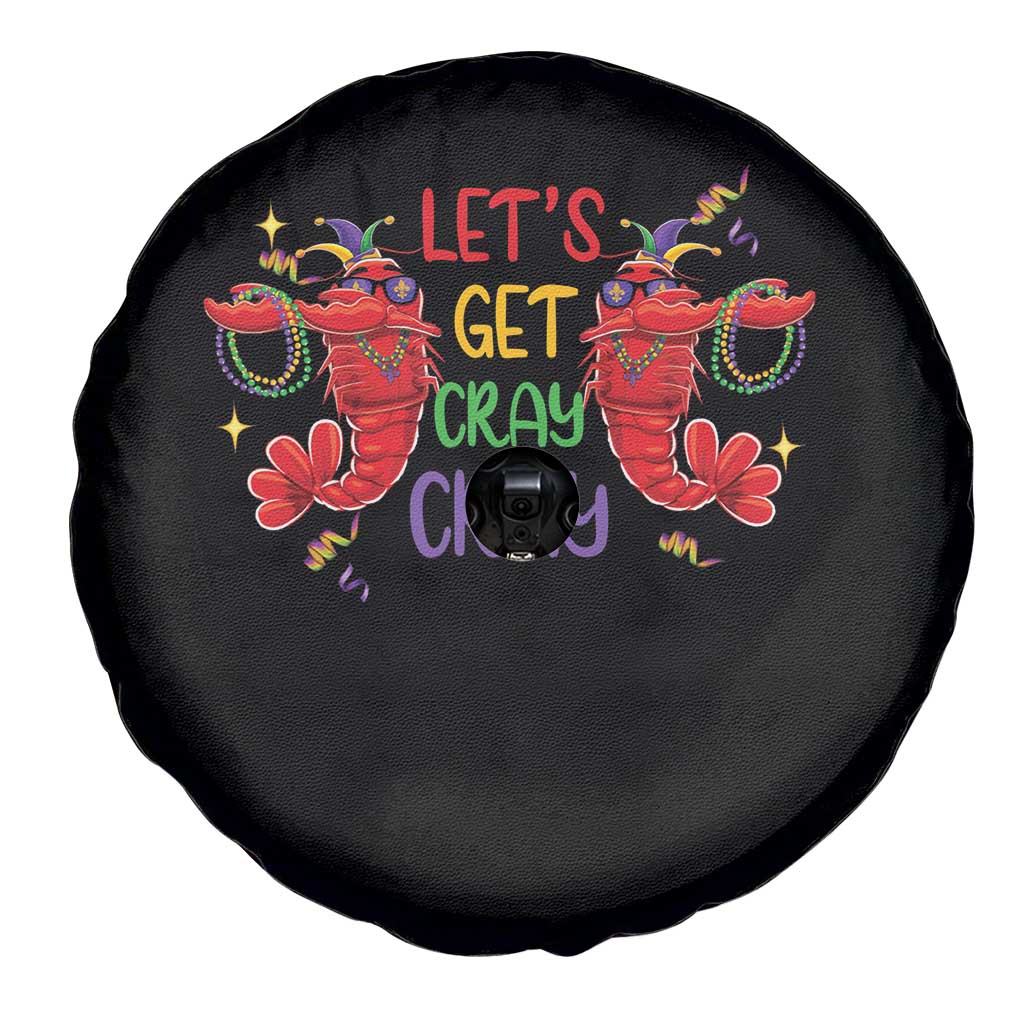 Mardi Gras Spare Tire Cover Lets Get Cray Cray Dabbing Crawfish