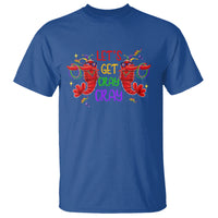 Mardi Gras T Shirt Lets Get Cray Cray Dabbing Crawfish - Wonder Print Shop