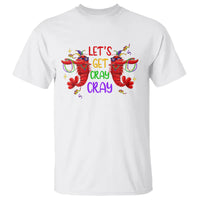 Mardi Gras T Shirt Lets Get Cray Cray Dabbing Crawfish - Wonder Print Shop