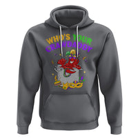 Mardi Gras Hoodie Who's Your Crawdaddy Funny Crawfish Jester Beads - Wonder Print Shop