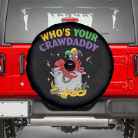 Mardi Gras Spare Tire Cover Who's Your Crawdaddy Funny Crawfish Jester Beads
