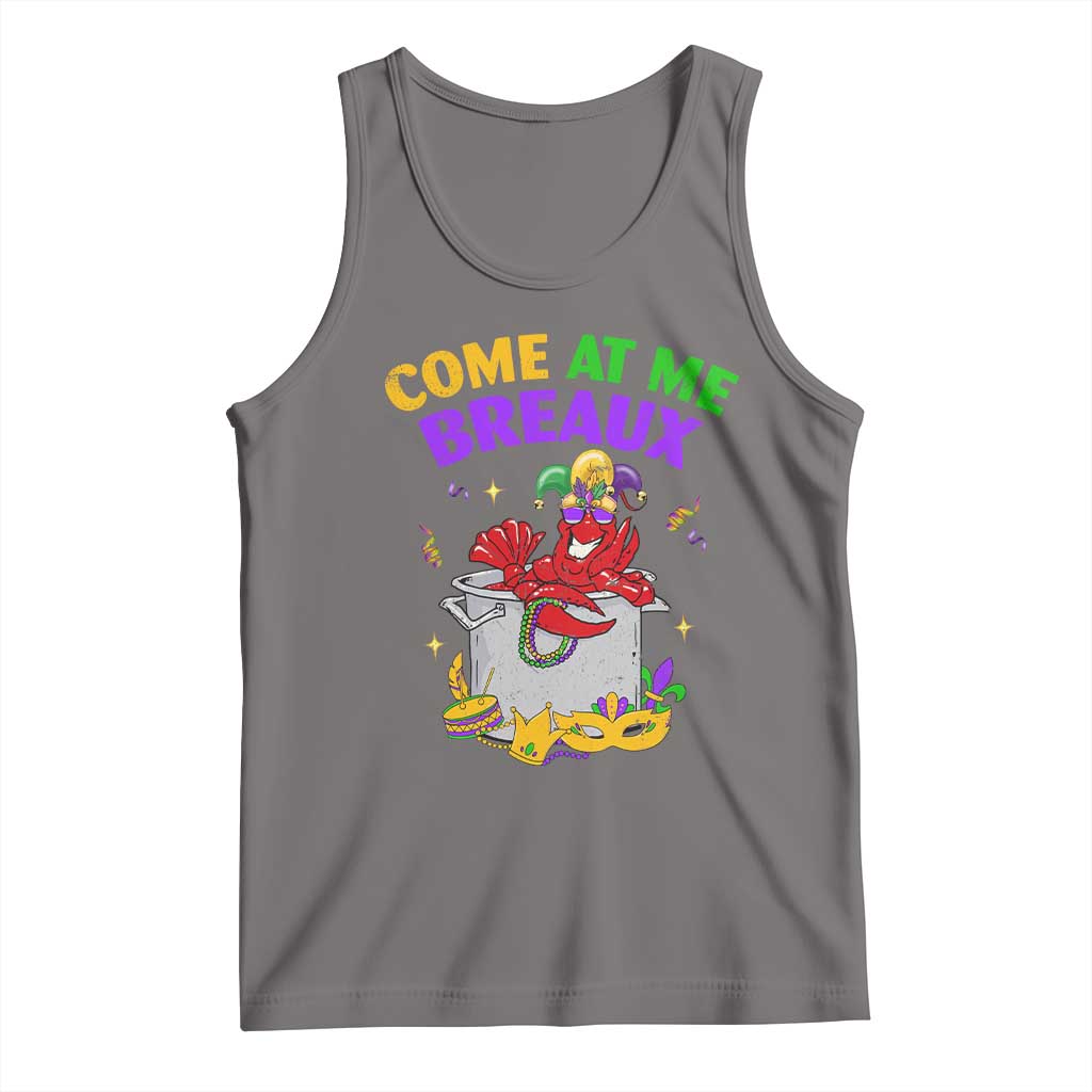 Mardi Gras Tank Top Come At Me Breaux Funny Crawfish Beads