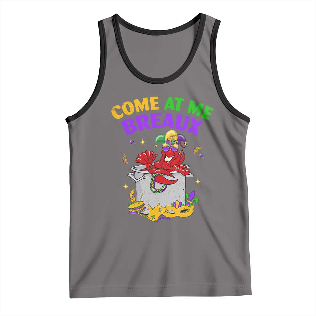 Mardi Gras Tank Top Come At Me Breaux Funny Crawfish Beads
