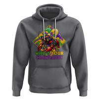 Mardi Gras Hoodie Who's Your Crawdaddy Funny Crawfish Jester Beads - Wonder Print Shop