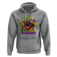 Mardi Gras Hoodie Who's Your Crawdaddy Funny Crawfish Jester Beads - Wonder Print Shop