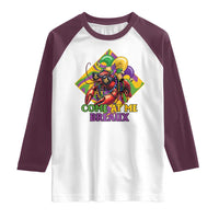Funny Mardi Gras Raglan Shirt Come At Me Breaux Crawfish Beads