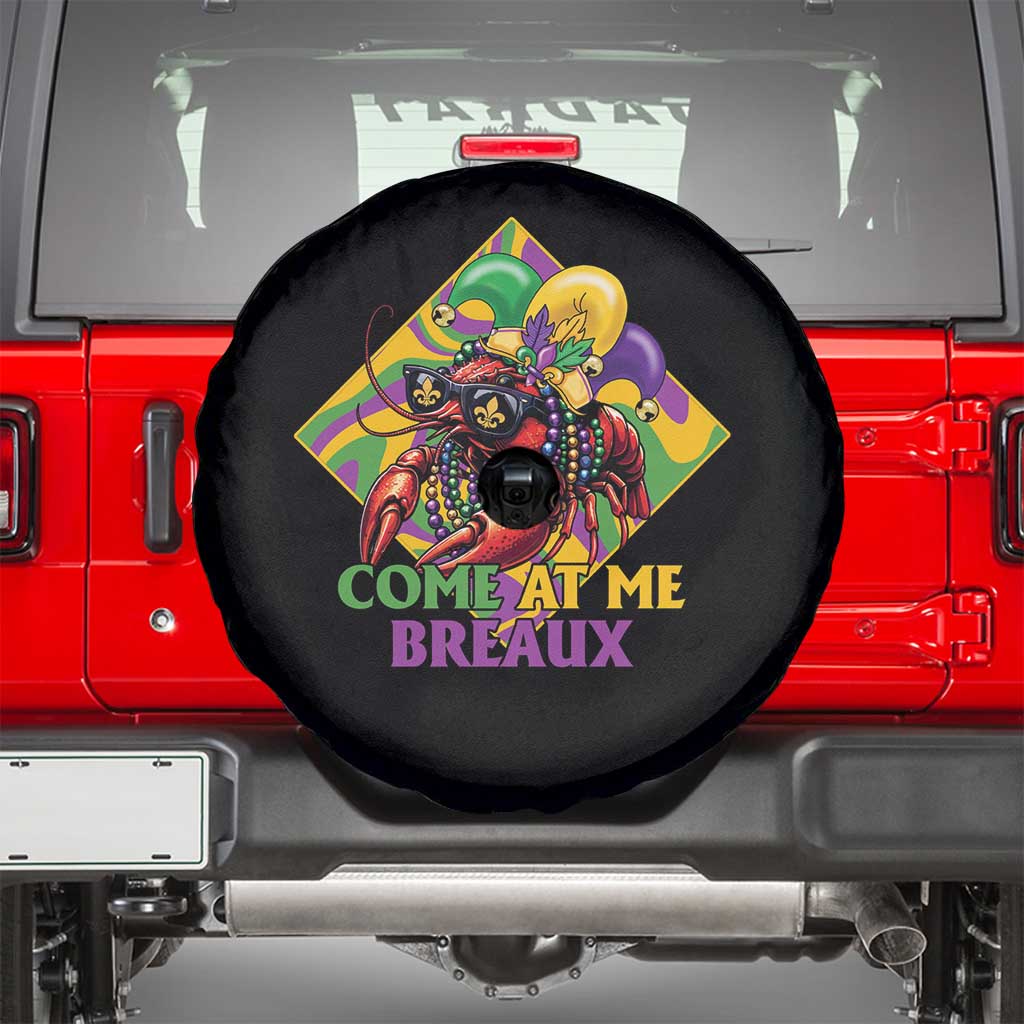 Funny Mardi Gras Spare Tire Cover Come At Me Breaux Crawfish Beads