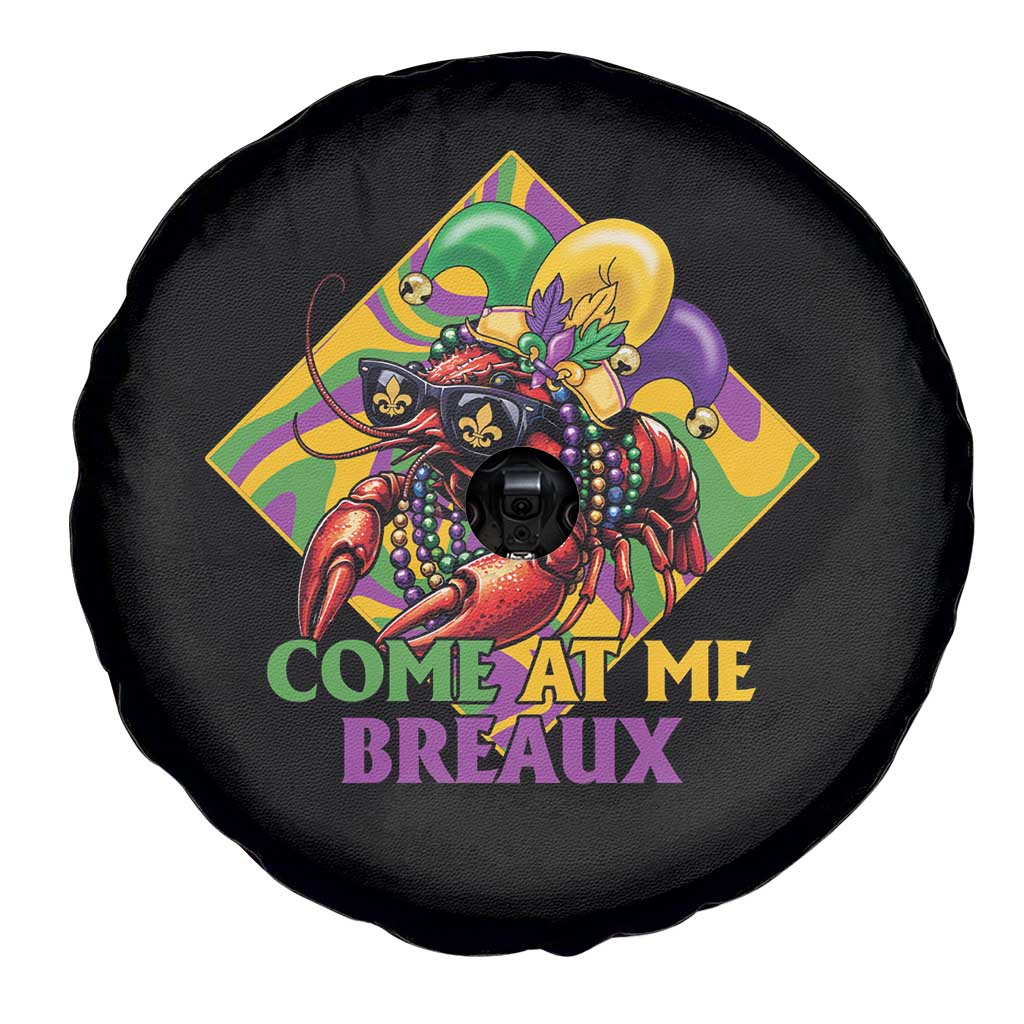 Funny Mardi Gras Spare Tire Cover Come At Me Breaux Crawfish Beads