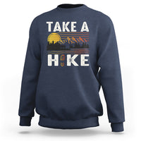 Hiking Lover Sweatshirt Take A Hike Outdoor Nature Camping - Wonder Print Shop