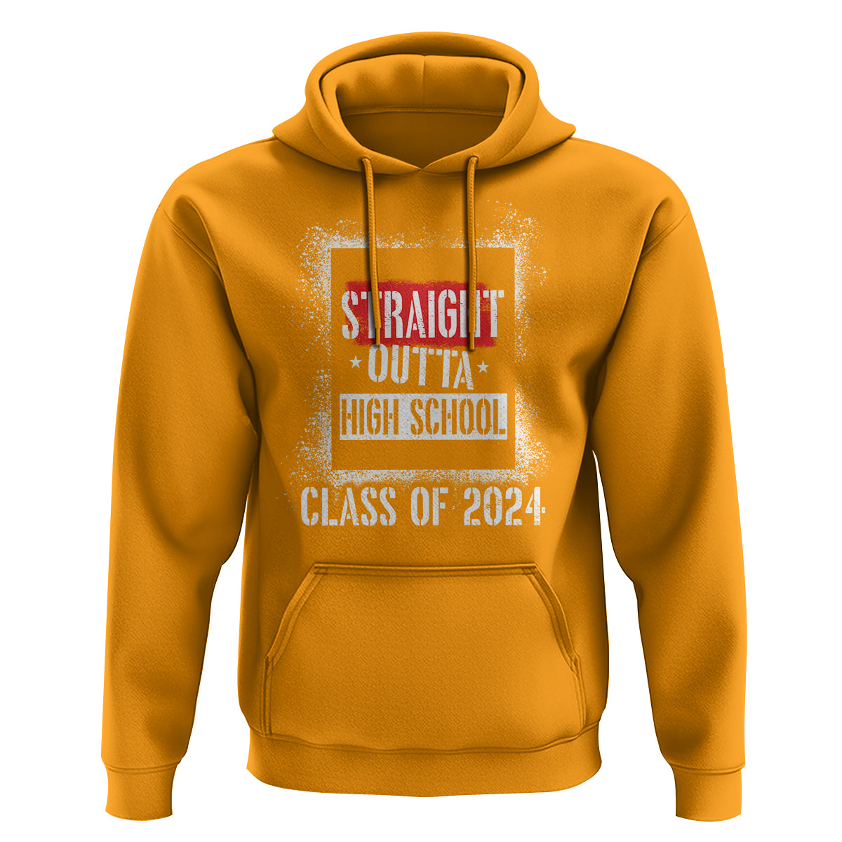 Graduation Hoodie Straight Outta High School 2024 - Wonder Print Shop