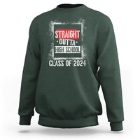 Graduation Sweatshirt Straight Outta High School 2024 - Wonder Print Shop