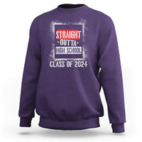 Graduation Sweatshirt Straight Outta High School 2024 - Wonder Print Shop