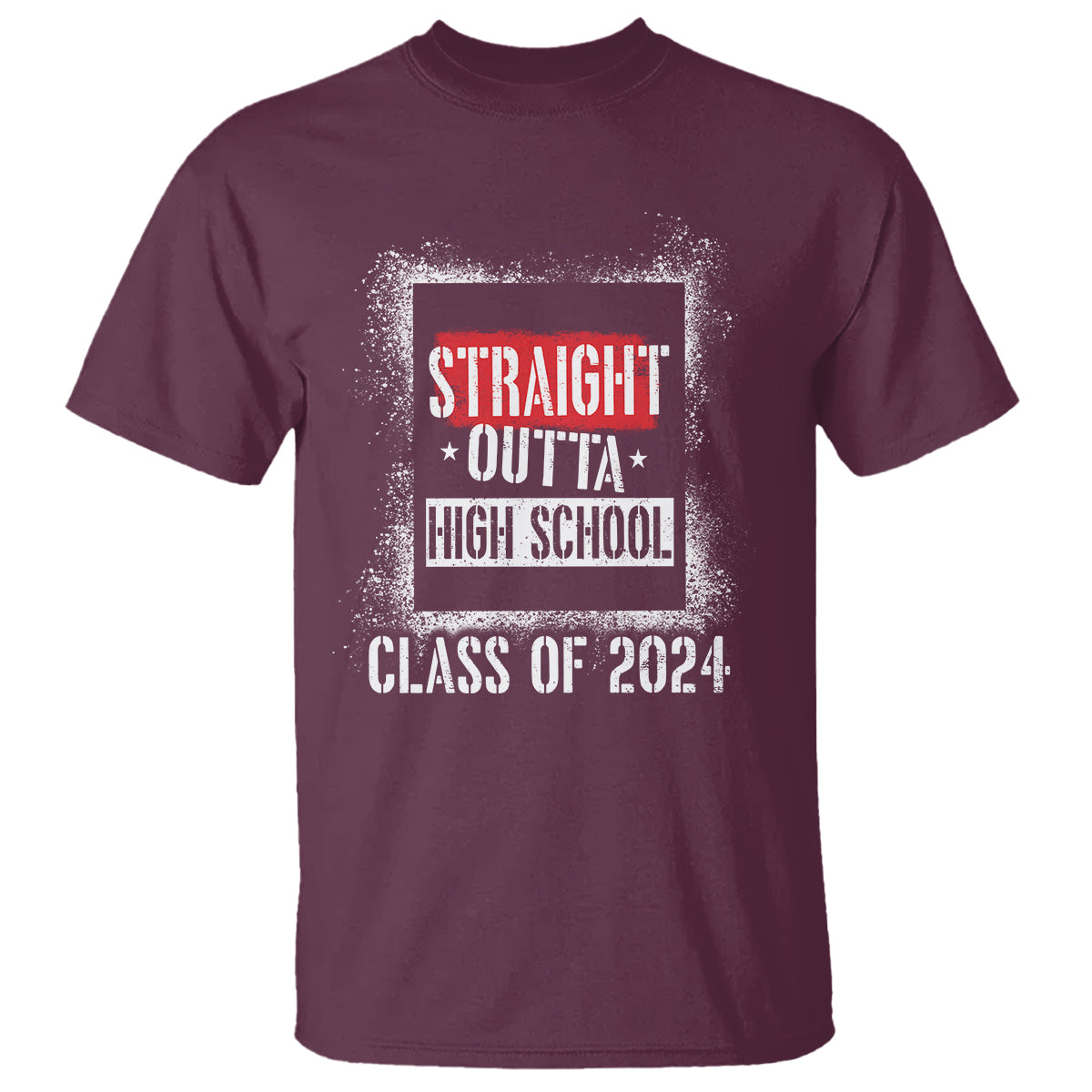 Graduation T Shirt Straight Outta High School 2024 - Wonder Print Shop