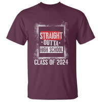 Graduation T Shirt Straight Outta High School 2024 - Wonder Print Shop