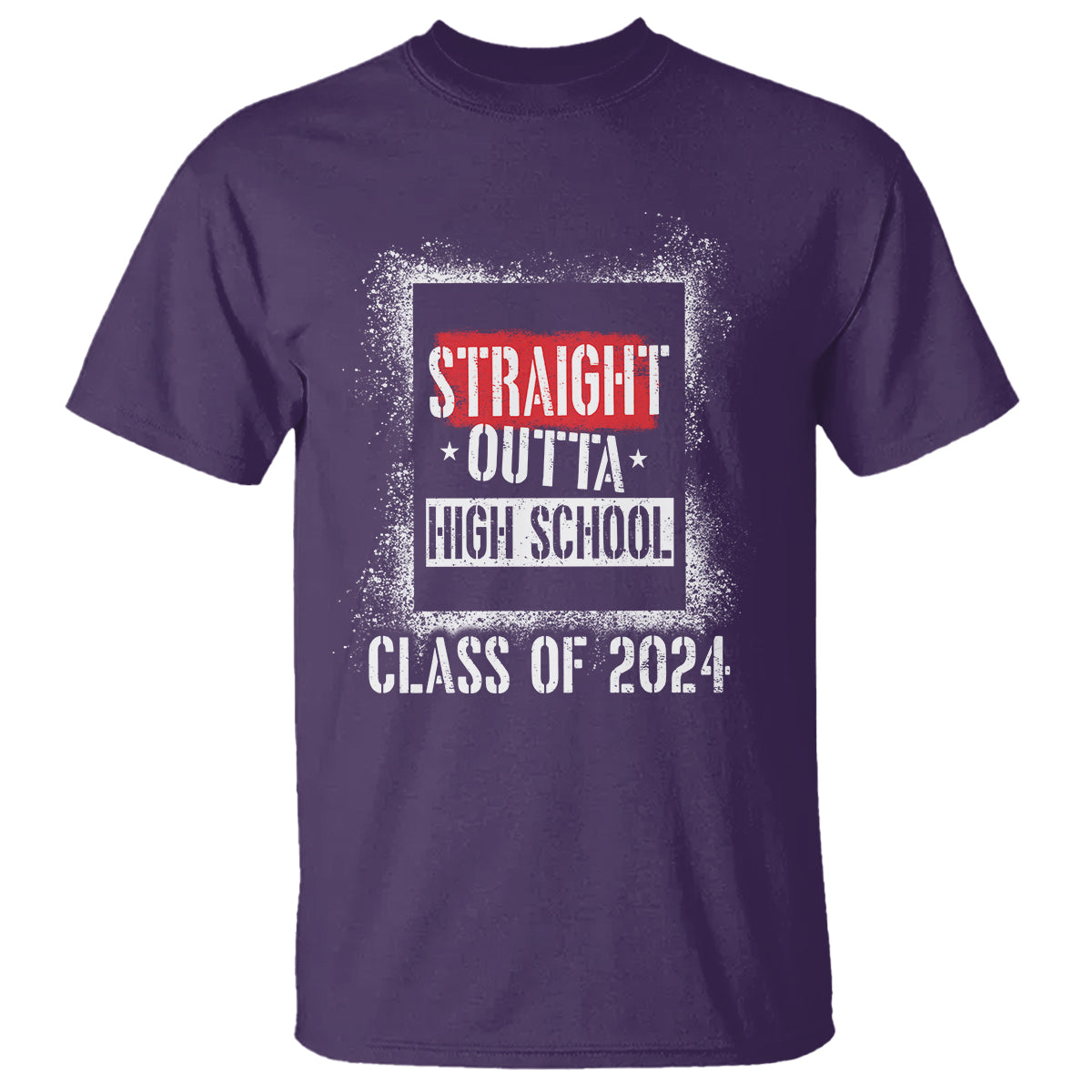 Graduation T Shirt Straight Outta High School 2024 - Wonder Print Shop