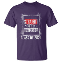 Graduation T Shirt Straight Outta High School 2024 - Wonder Print Shop