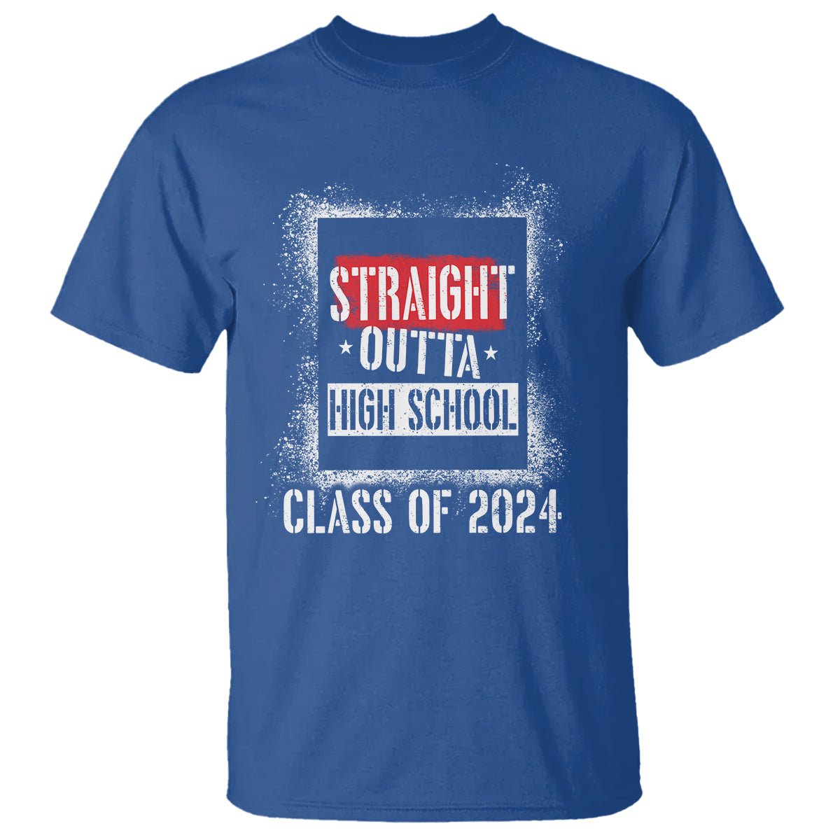Graduation T Shirt Straight Outta High School 2024 - Wonder Print Shop