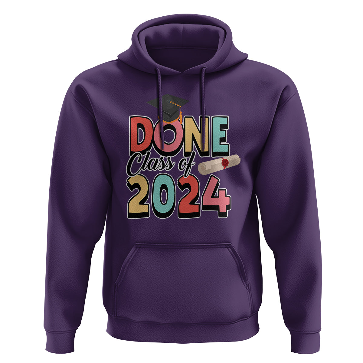 Graduation Hoodie Done Class Of 2024 - Wonder Print Shop
