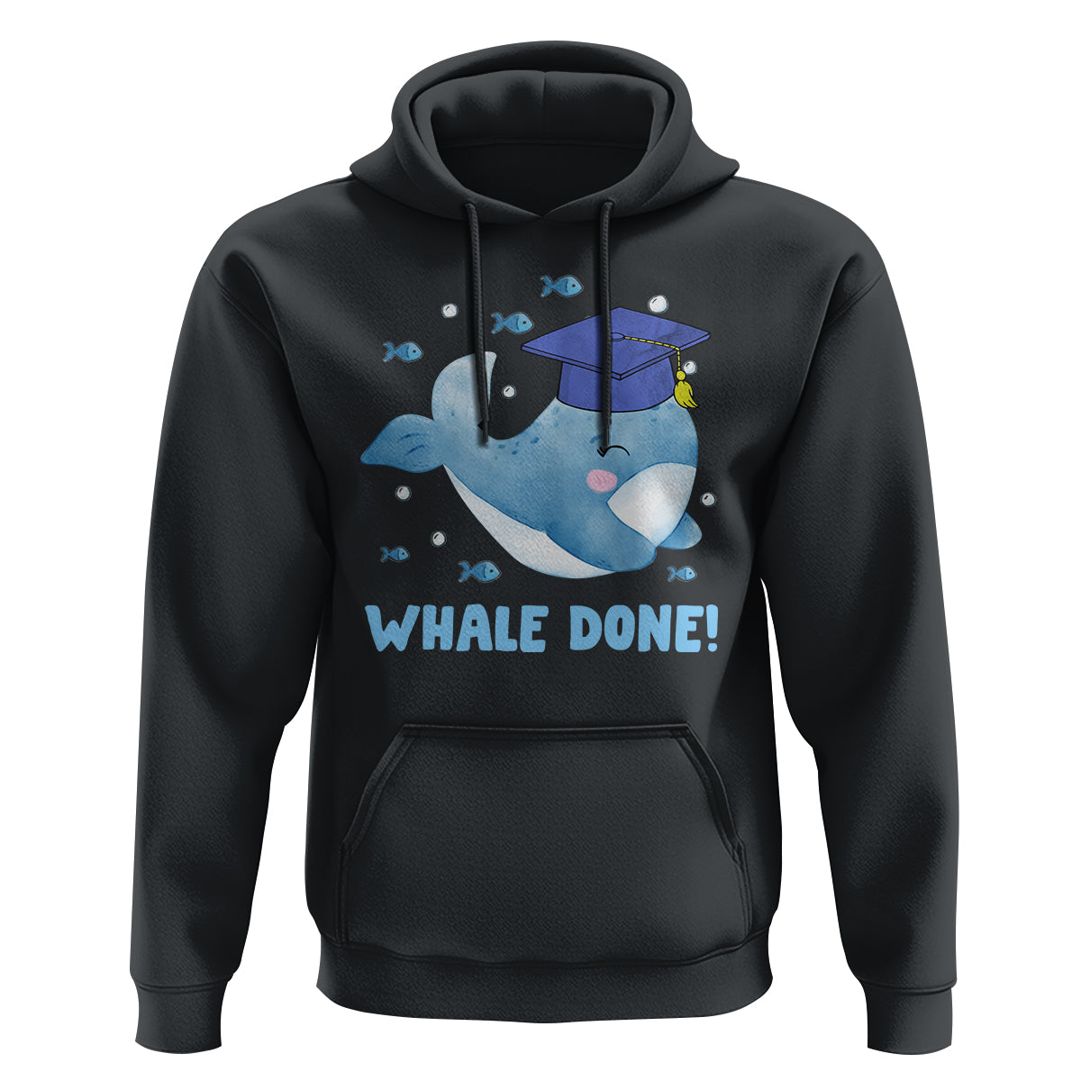 Graduation Hoodie Whale Done Congratulation Graduated Graduating - Wonder Print Shop
