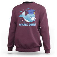 Graduation Sweatshirt Whale Done Congratulation Graduated Graduating - Wonder Print Shop