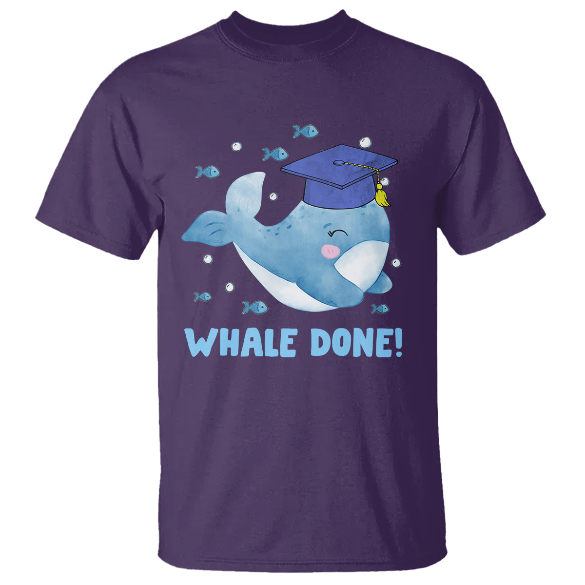 Graduation T Shirt Whale Done Congratulation Graduated Graduating - Wonder Print Shop
