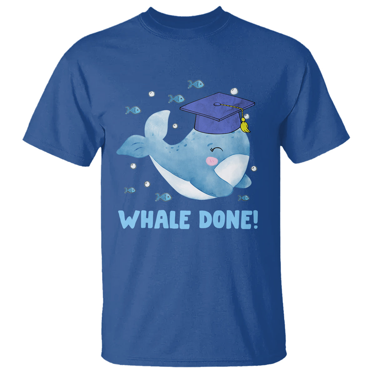Graduation T Shirt Whale Done Congratulation Graduated Graduating - Wonder Print Shop