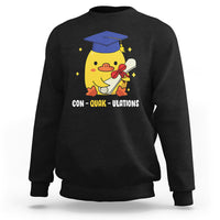 Graduation Sweatshirt Con-quack-ulations Congratulation Graduated Duck - Wonder Print Shop
