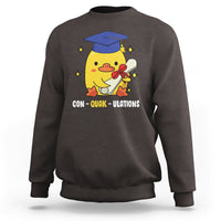 Graduation Sweatshirt Con-quack-ulations Congratulation Graduated Duck - Wonder Print Shop