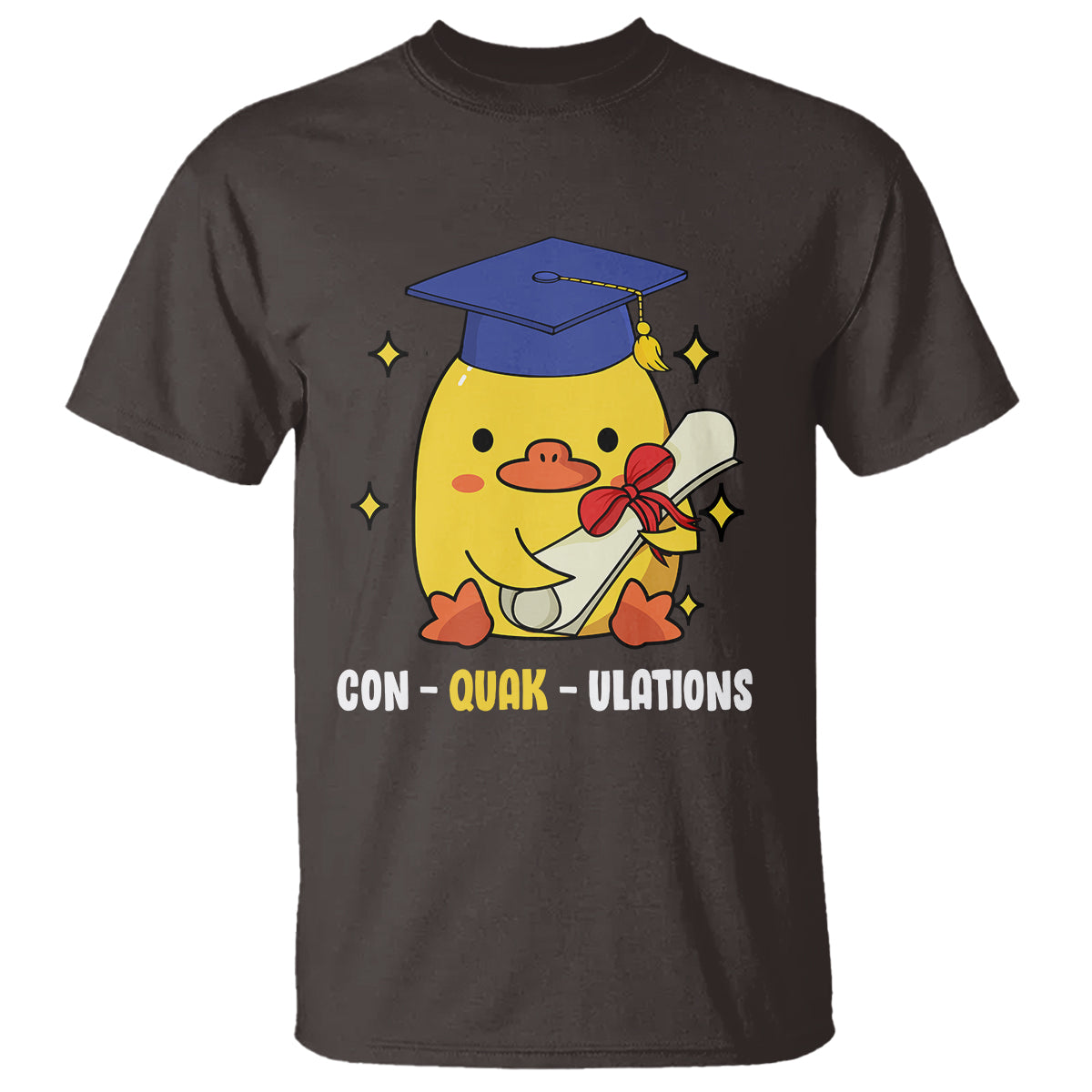 Graduation T Shirt Con-quack-ulations Congratulation Graduated Duck - Wonder Print Shop