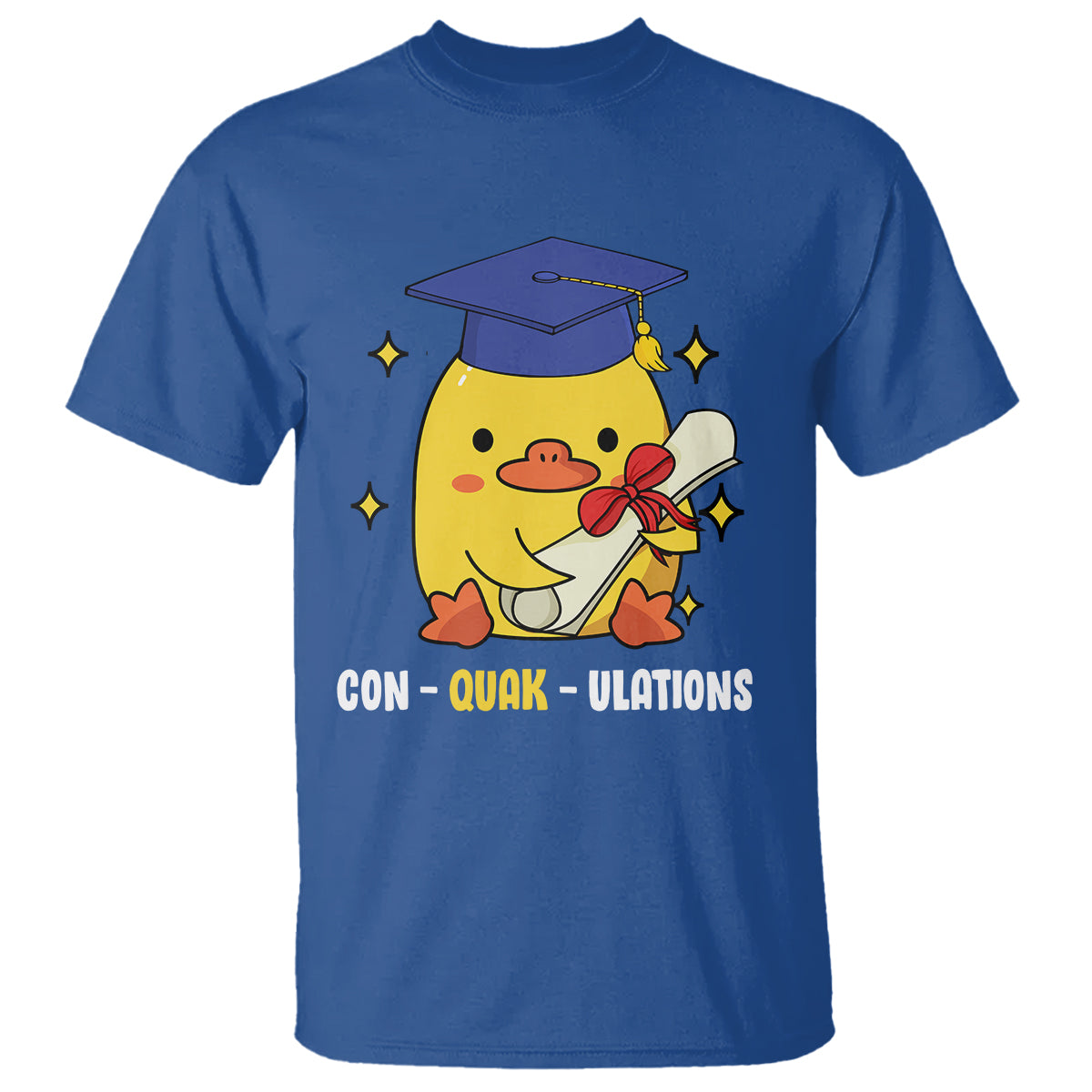 Graduation T Shirt Con-quack-ulations Congratulation Graduated Duck - Wonder Print Shop