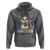Graduation Cat Lover Hoodie Educated Cat Graduated Graduating - Wonder Print Shop