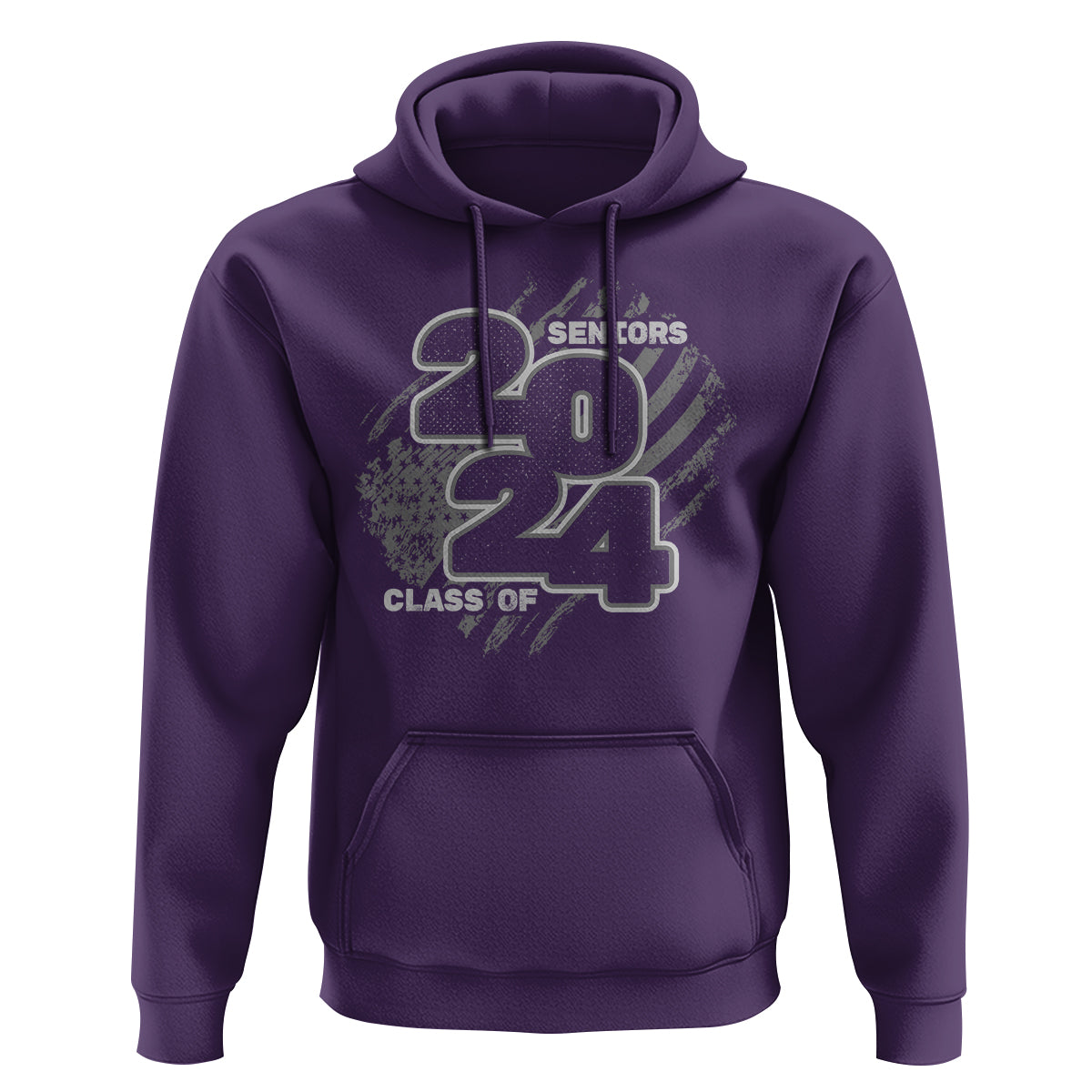 Graduation Hoodie Senior 2024 American Flag - Wonder Print Shop
