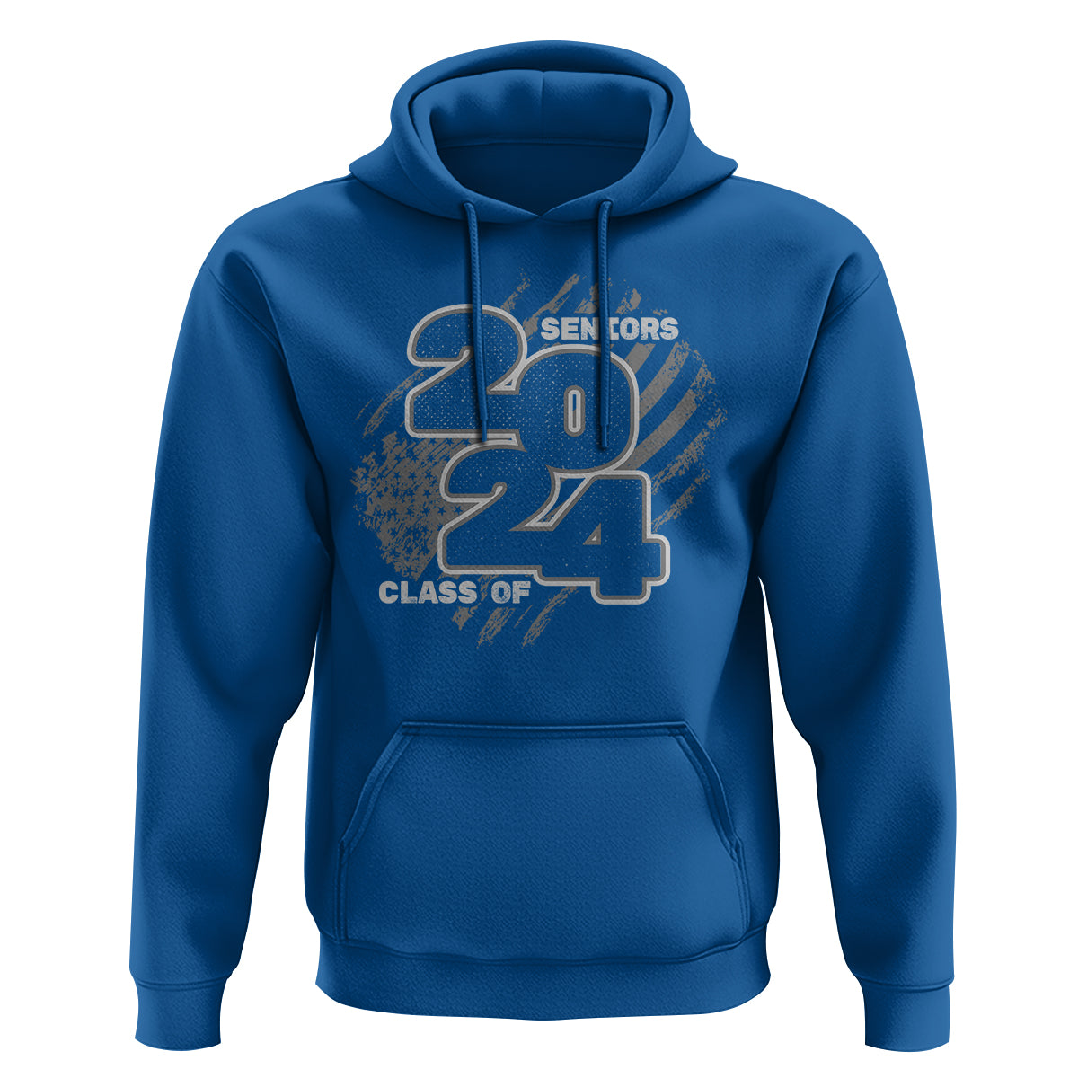 Graduation Hoodie Senior 2024 American Flag - Wonder Print Shop