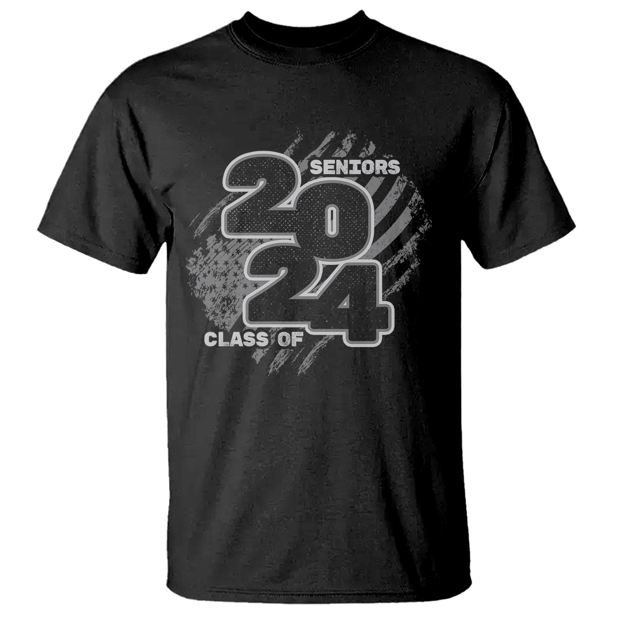 Graduation T Shirt Senior 2024 American Flag - Wonder Print Shop