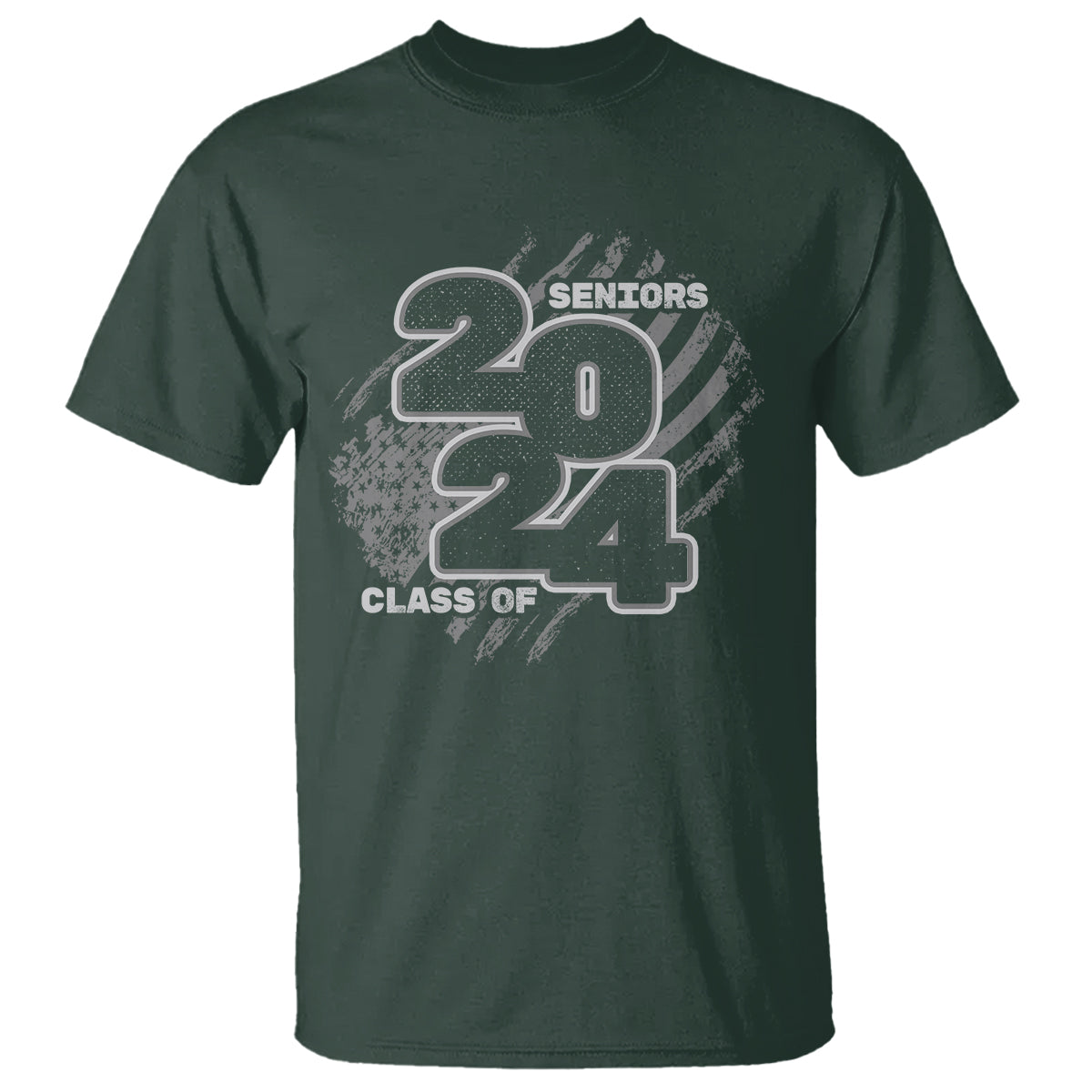 Graduation T Shirt Senior 2024 American Flag - Wonder Print Shop