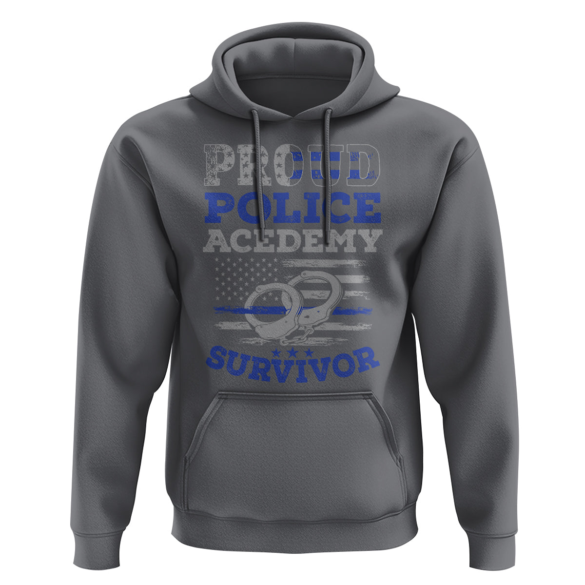 Police Academy Graduation Hoodie Proud Police Academy Survivor America Flag - Wonder Print Shop