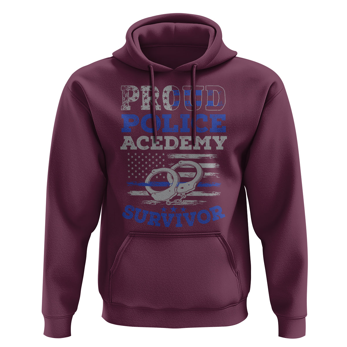 Police Academy Graduation Hoodie Proud Police Academy Survivor America Flag - Wonder Print Shop
