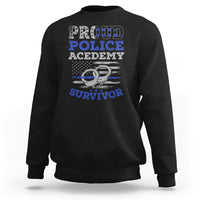 Police Academy Graduation Sweatshirt Proud Police Academy Survivor America Flag - Wonder Print Shop
