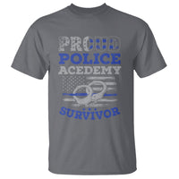 Police Academy Graduation T Shirt Proud Police Academy Survivor America Flag - Wonder Print Shop