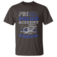 Police Academy Graduation T Shirt Proud Police Academy Survivor America Flag - Wonder Print Shop