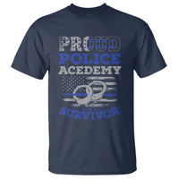 Police Academy Graduation T Shirt Proud Police Academy Survivor America Flag - Wonder Print Shop